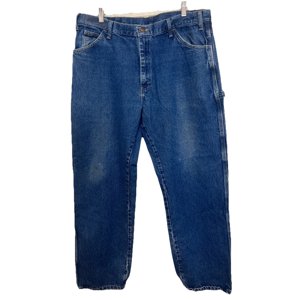 Dickies Medium Wash Carpenter Workwear Jeans Size 38x32